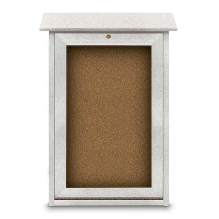 United Visual Products Outdoor Enclosed Combo Board, 48"x36", Black Frame/Grey & Buff UVCB4836ODB-GREY-BUFF